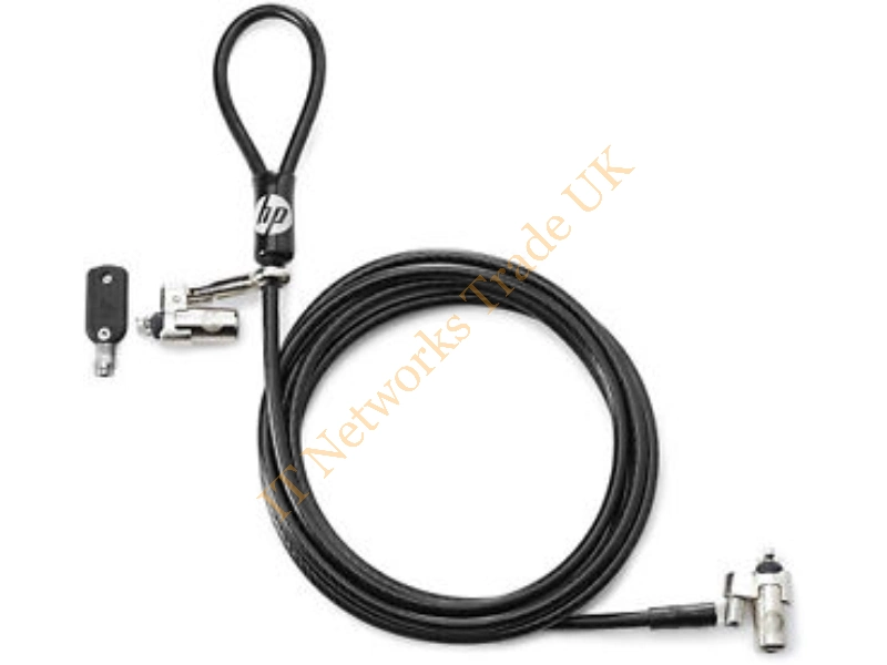 T1A64AA HP 10MM Dual Head Keyed Cable Lock Desktop System Accessory