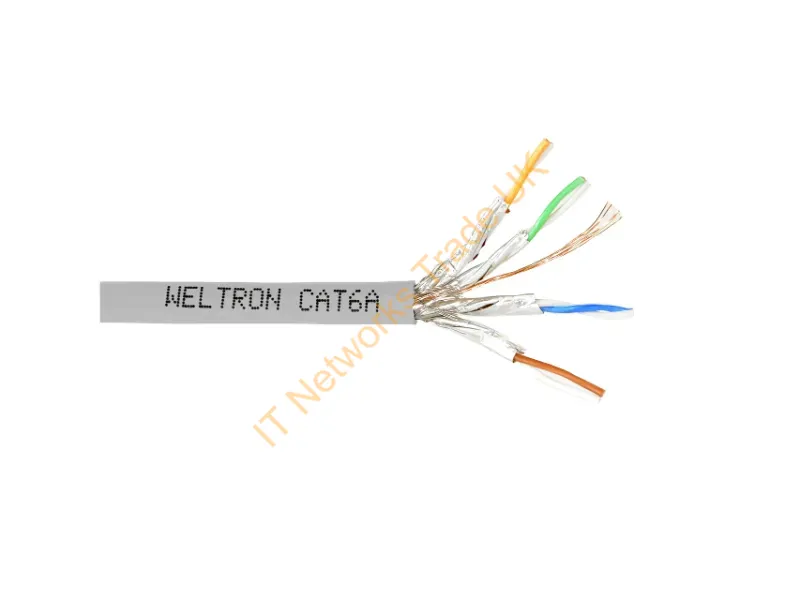 T2404L6A-PASH-AH - Weltron T2404L6A-Pash-Ah Networking Cable Gray 12000" (304.8 M) Cat6A F/Utp (Ftp)