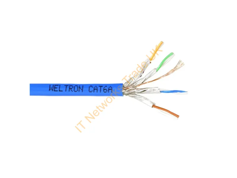 T2404L6A-PASH-BL - Weltron T2404L6A-Pash-Bl Networking Cable Blue 12000" (304.8 M) Cat6A F/Utp (Ftp)