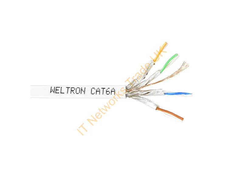 T2404L6A-PASH-WH - Weltron T2404L6A-Pash-Wh Networking Cable White 12000" (304.8 M) Cat6A F/Utp (Ftp)