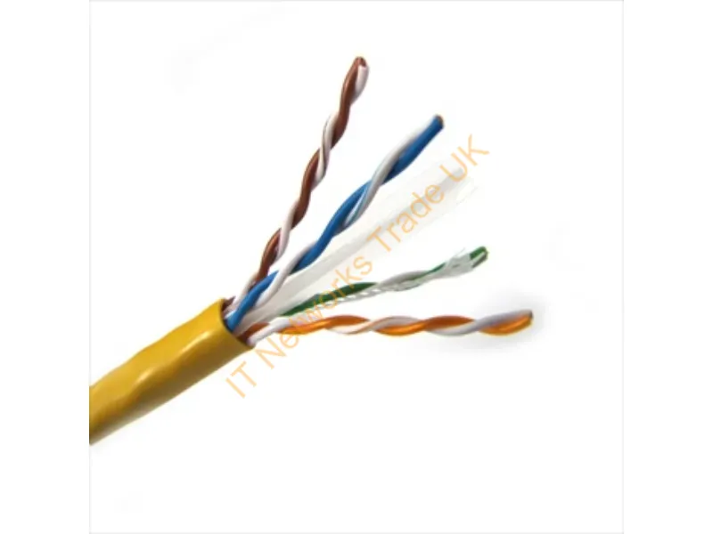 T2404L6P-YL - Weltron 1000Ft Cat6 550Mhz Utp Networking Cable Yellow 12000" (304.8 M) U/Utp (Utp)