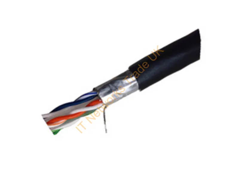 T2404L6PASH-BK - Weltron 1000 Ft. Cat6 550 Mhz Networking Cable Black 12000" (304.8 M)
