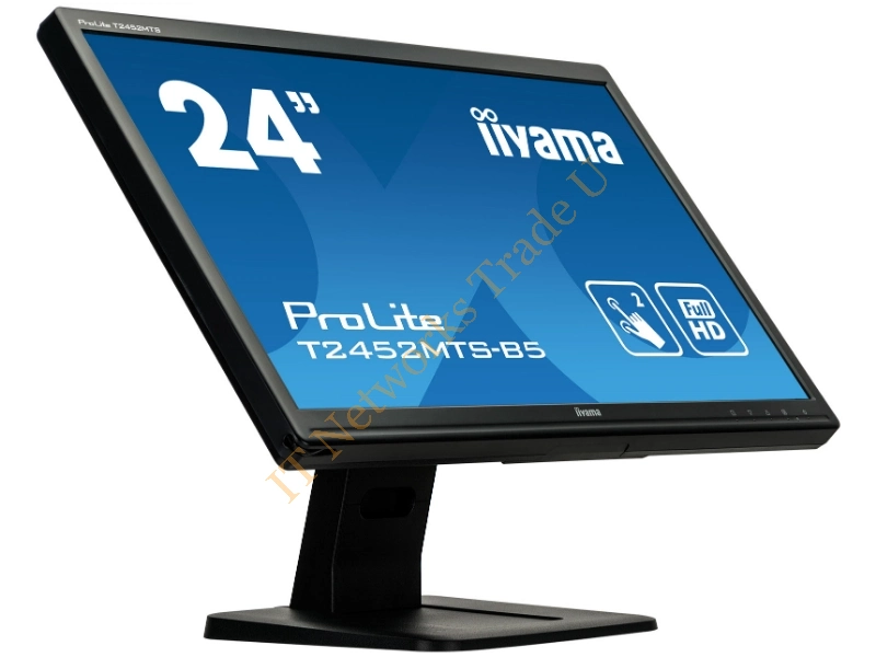 T2452MTS-B5 - iiyama ProLite T2452MTS-B5 23.6" 1920 x 1080pixels Dual-touch Black touch screen monitor