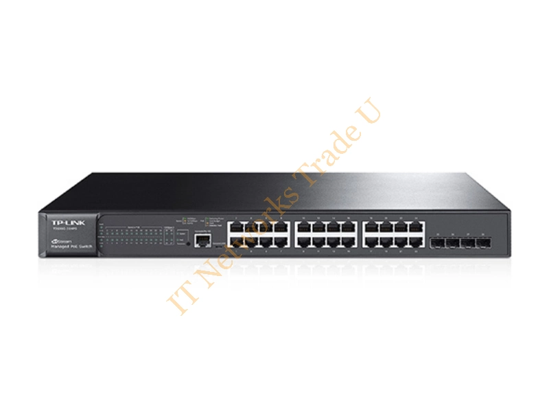 T2600G-28MPS - TP-LINK T2600G-28MPS Managed network switch L2 Power over Ethernet (PoE) Black network switch