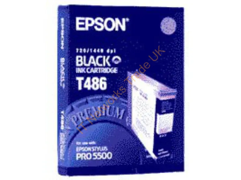 T486011 - C13T486011 (T486) Ink Cartridge Black, 3K Pages @ 5% Coverage, 110Ml