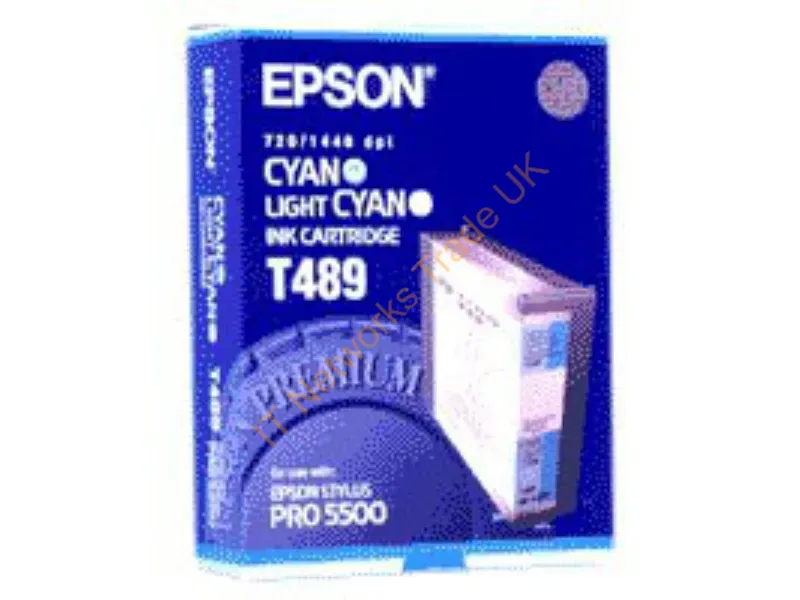 T489011 - C13T489011 (T489) Ink Cartridge Cyan, 3K Pages @ 5% Coverage, 125Ml