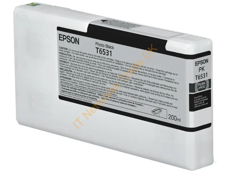 T653100 - C13T653100 (T6531) Ink Cartridge Black, 200Ml