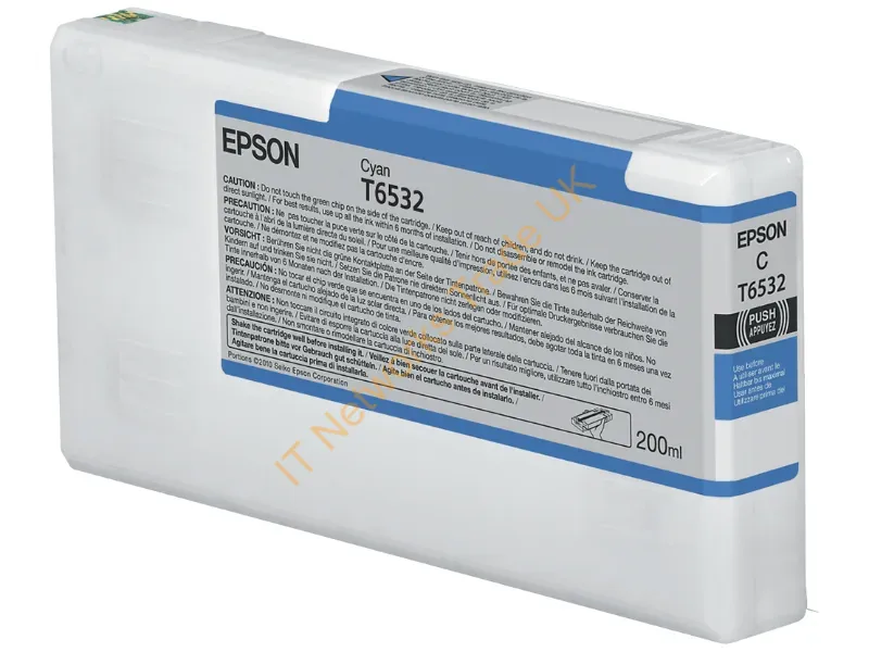 T653200 - C13T653200 (T6532) Ink Cartridge Cyan, 200Ml