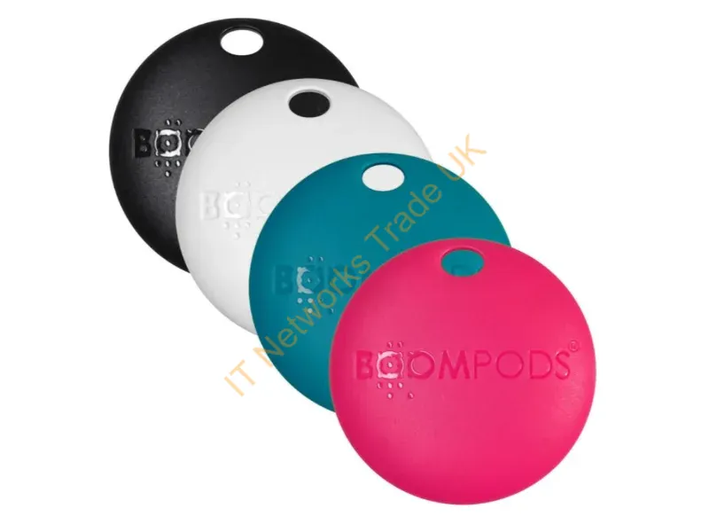 TAG4PK - Boompods Boomtag Item Finder Black, Blue, Pink, White