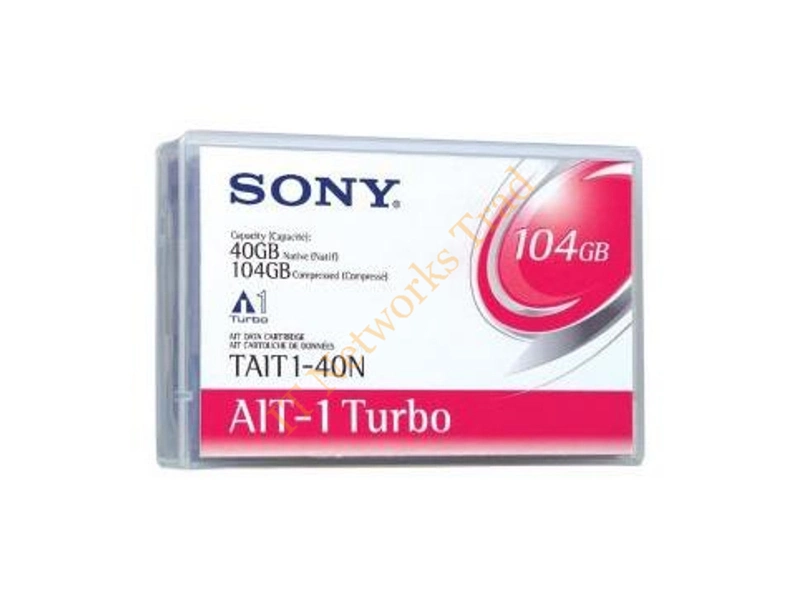 TAIT1-40N Sony AIT-1 Turbo Tape Cartridge AIT AIT-1 Turbo 40GB (Native) / 104GB (Compressed) Tape Media Storage