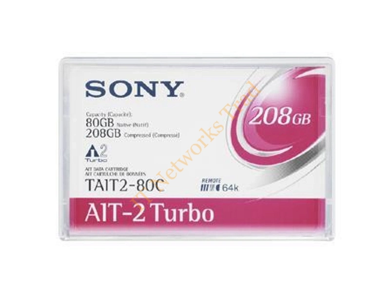 TAIT2-80CWW Sony AIT-2 TURBO Tape Cartridge AIT AIT-2 80GB (Native) / 208GB (Compressed) Tape Media Storage