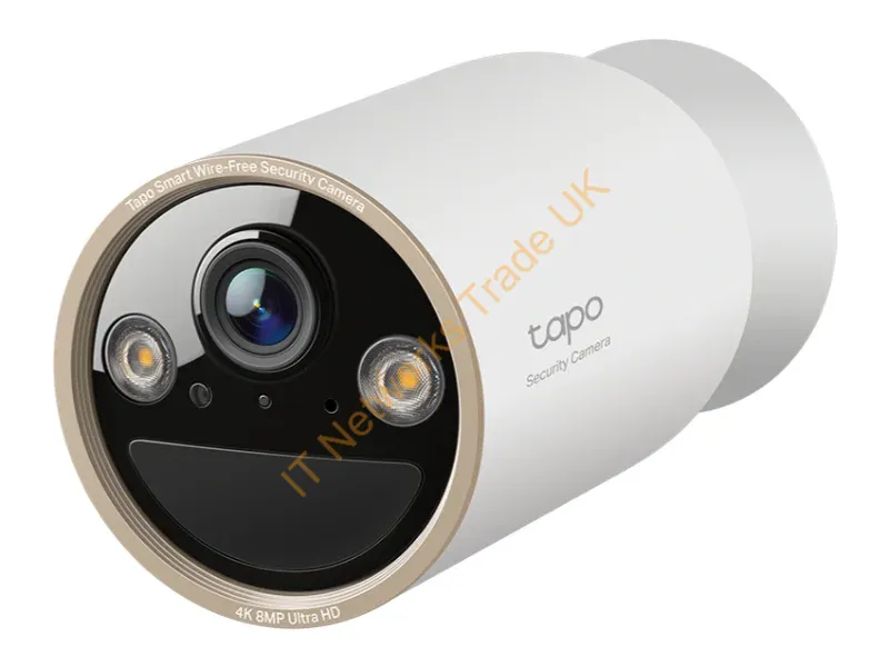 TAPOC460 - TP-Link Tapo Wire-Free Indoor/Outdoor Security Camera SPEC:4K UHD (3840x2160), H.265/H.264 Supported, 16x UHD Digital Zoom, 2.4/5 GHz Dual Band Wi-Fi, 10000mAh Rechargeable Lithium-ion Battery