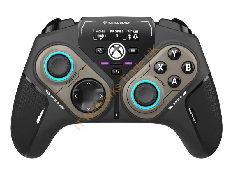 TBS-0120-05 - Turtle Beach Stealth Pivot Wireless Smart Game Controller with Rotating Modules, Display Dashboard, Hall-Effect Sticks, Remappable Buttons for Windows PC, Xbox Series X or S and Xbox One