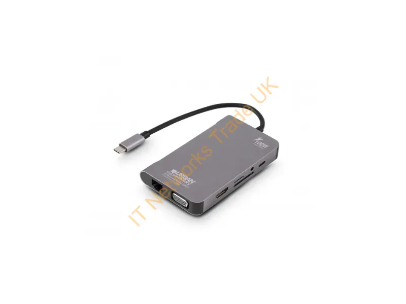 TCM16UF - Urban Factory Tcm16Uf Laptop Dock/Port Replicator Wired Usb 3.2 Gen 1 (3.1 Gen 1) Type-C Gray