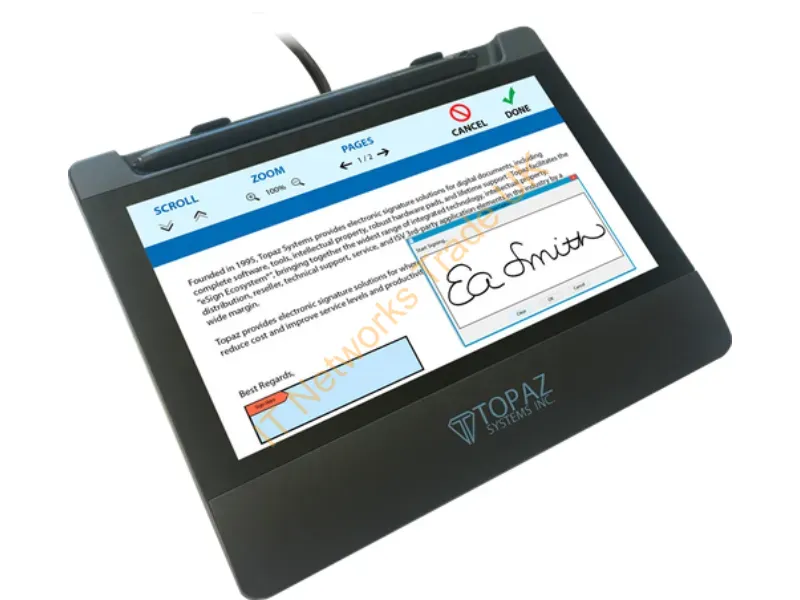TD-LBK070VA-USB-R - Topaz Systems , Gemview 7, Esign Tablet Display, 7" 1024 X 600 Resolution Full Color, Backlit Tft Display With Stylus, Usb Interface, Complete With Bundled Software, 1 Year Factory Warranty