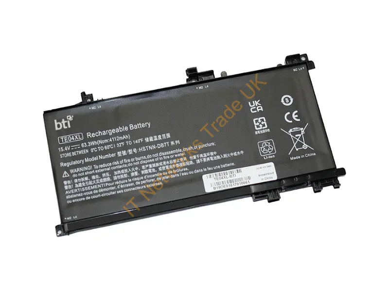 TE04XL-BTI - Bti Te04Xl- Industrial Rechargeable Battery Lithium-Ion (Li-Ion) 4112 Mah 15.4 V