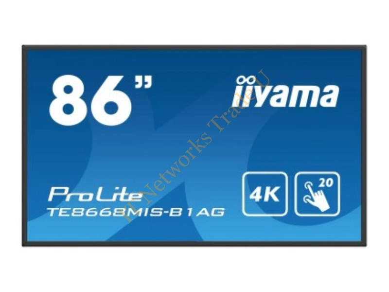 TE8668MIS-B1AG - iiyama ProLite TE8668MIS-B1AG 86" 3840 x 2160pixels Multi-touch Multi-user Black touch screen monitor