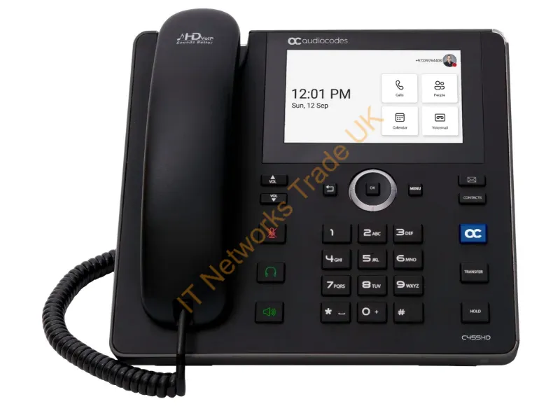 TEAMS-C455HD-DBW - Audiocodes C455Hd Ip Phone Black 8 Lines Tft Wi-Fi