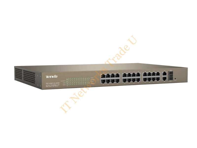 TEF1226P-24-440W - Tenda TEF1226P-24-440W Fast Ethernet (10/100) Power over Ethernet (PoE) Network Switch