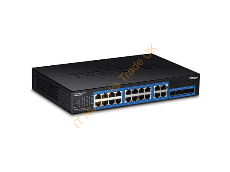 TEG-204WS - Trendnet Teg-204Ws Network Switch Managed Gigabit Ethernet (10/100/1000) 1U Black, Blue