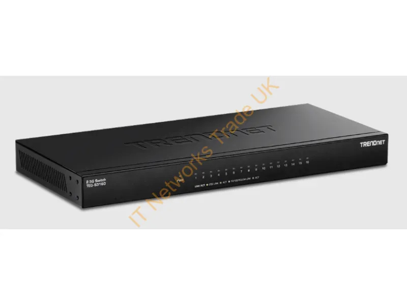 TEG-S3160 - Trendnet Teg-S3160 Network Switch Unmanaged 2.5G Ethernet (100/1000/2500) Desktop Black