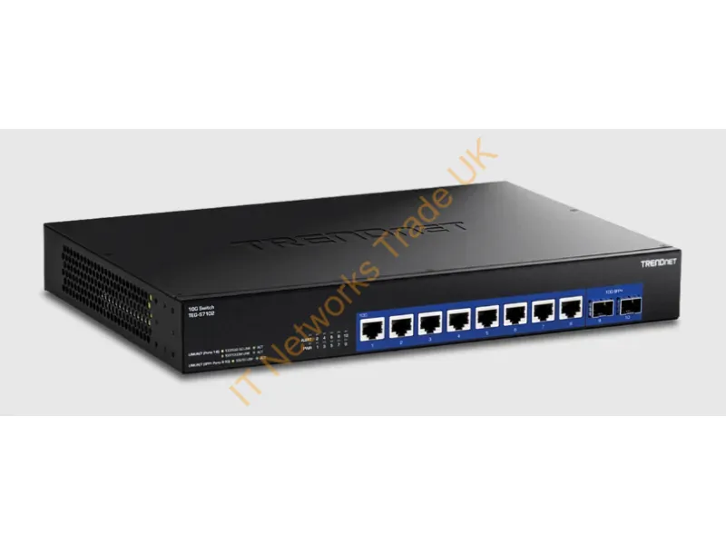 TEG-S7102 - Trendnet Teg-S7102 Network Switch Unmanaged 10G Ethernet (100/1000/10000) Desktop Black