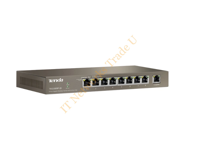 TEG1009P-EI - Tenda TEG1009P-EI Gigabit Ethernet (10/100/1000) Power over Ethernet (PoE) Grey Network Switch