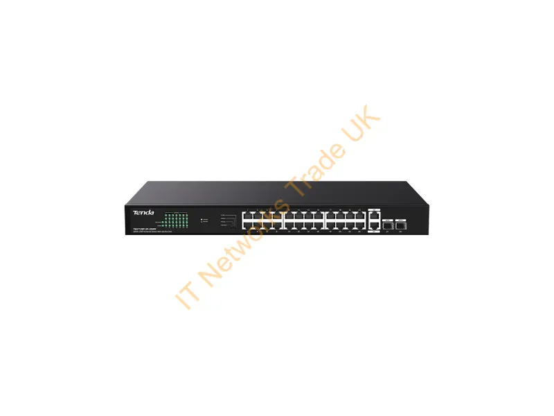 TEG1128P-24-250W - Tenda Teg1128P-24-250W Network Switch Unmanaged Gigabit Ethernet (10/100/1000) Power Over Ethernet (Poe)