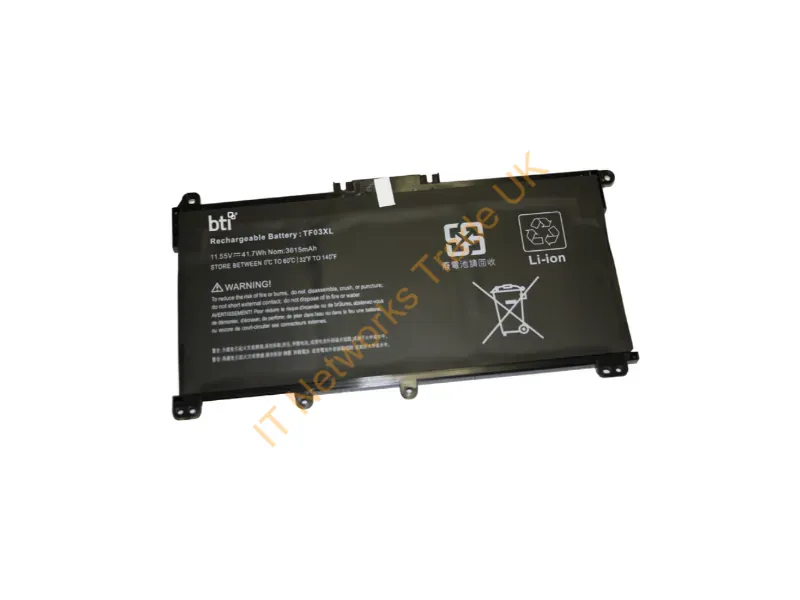 TF03XL-BTI - Bti Tf03Xl- Industrial Rechargeable Battery Lithium-Ion (Li-Ion) 3630 Mah 11.55 V