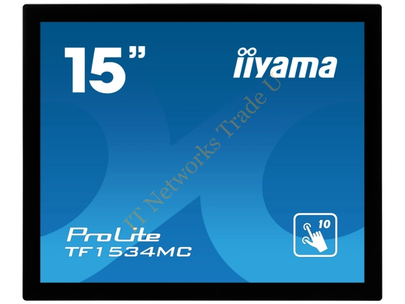 TF1534MC-B1X - iiyama ProLite TF1534MC-B1X 15" 1024 x 768pixels Multi-touch Multi-user Black touch screen monitor