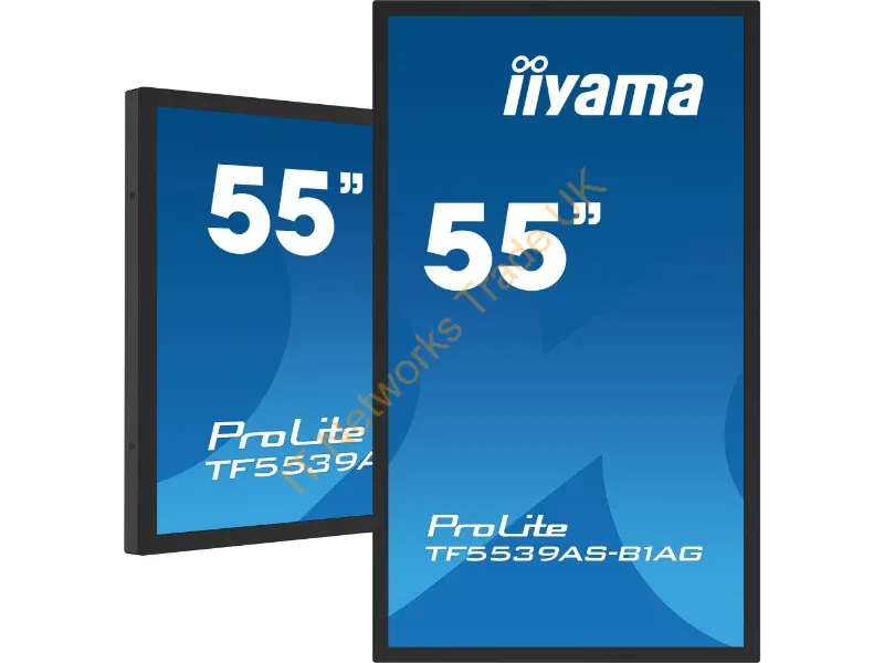 TF5539AS-B1AG - iiyama TF5539AS-B1AG Signage Display Kiosk design 138.7 cm (54.6") LED 435 cd/m� 4K Ultra HD Black Touchscreen Built-in processor Android 11 24/7
