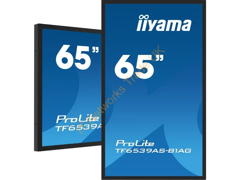 TF6539AS-B1AG - iiyama TF6539AS-B1AG Signage Display Kiosk design 163.8 cm (64.5") LED 435 cd/m� 4K Ultra HD Black Touchscreen Built-in processor Android 11 24/7