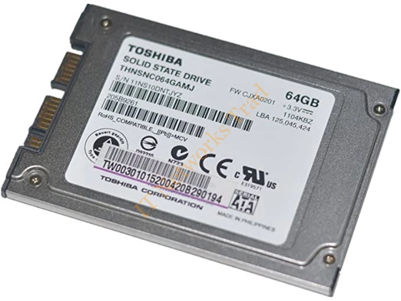THNSNC064GAMJ Toshiba HG3 Series 64GB Multi-Level Cell (MLC) SATA 3Gb/s 1.8-inch Solid State Drive SSD Storage
