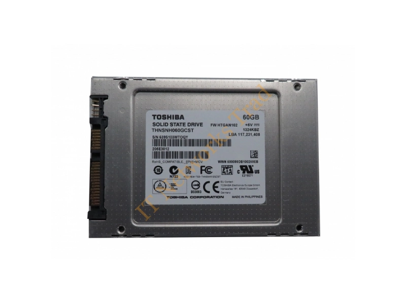 THNSNH060GCST Toshiba HG5d Series 60GB Multi-Level Cell (MLC) SATA 6Gb/s 2.5-inch Solid State Drive SSD Storage