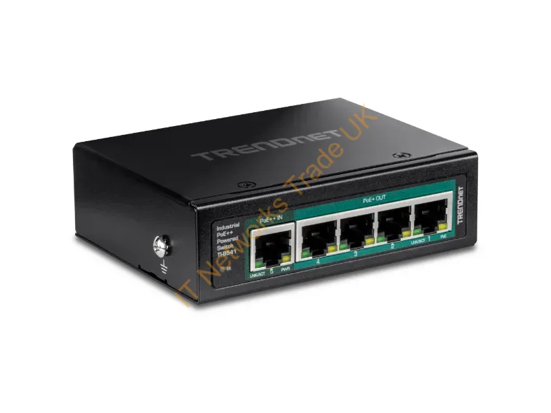 TI-B541 - Trendnet Ti-B541 Network Switch Unmanaged Gigabit Ethernet (10/100/1000) Power Over Ethernet (Poe) Black