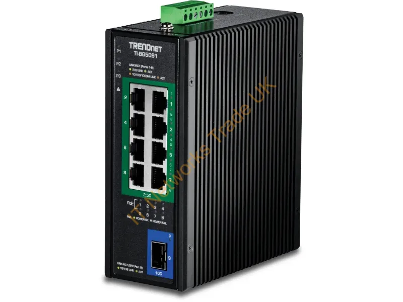 TI-BG5091 - Trendnet Ti-Bg5091 Network Switch Unmanaged 2.5G Ethernet (100/1000/2500) Power Over Ethernet (Poe) Black