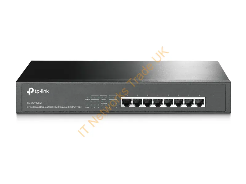 TL-SG1008MP - Tp-Link Tl-Sg1008Mp Network Switch Unmanaged Gigabit Ethernet (10/100/1000) Power Over Ethernet (Poe) Black