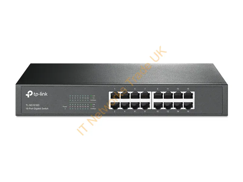 TL-SG1016D - Tp-Link Tl-Sg1016D Network Switch Unmanaged L2 Gigabit Ethernet (10/100/1000) Black