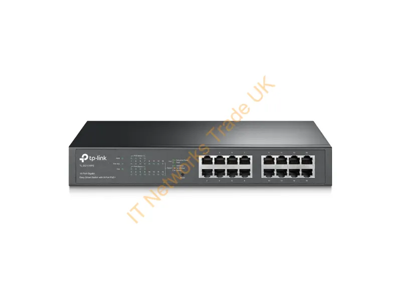 TL-SG1016PE - TP-LINK TL-SG1016PE Managed Gigabit Ethernet (10/100/1000) Power over Ethernet (PoE) Black network switch