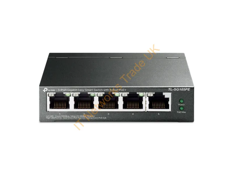 TL-SG105PE - Tp-Link Tl-Sg105Pe Network Switch Managed L2 Gigabit Ethernet (10/100/1000) Power Over Ethernet (Poe) Black