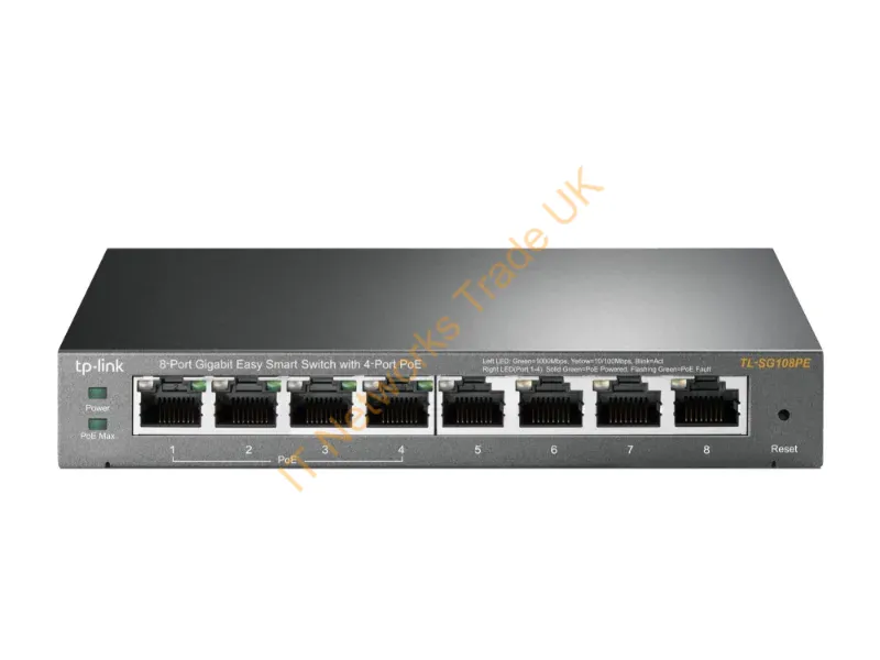 TL-SG108PE TP-Link 8-Port Gigabit PoE Web Managed Easy Smart Switch with 4-PoE Ports Network Switch