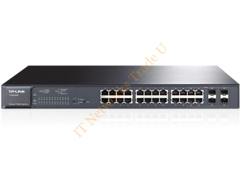 TL-SG2424P - TP-LINK TL-SG2424P Managed network switch L2 Gigabit Ethernet (10/100/1000) Power over Ethernet (PoE) 1U Black network switch