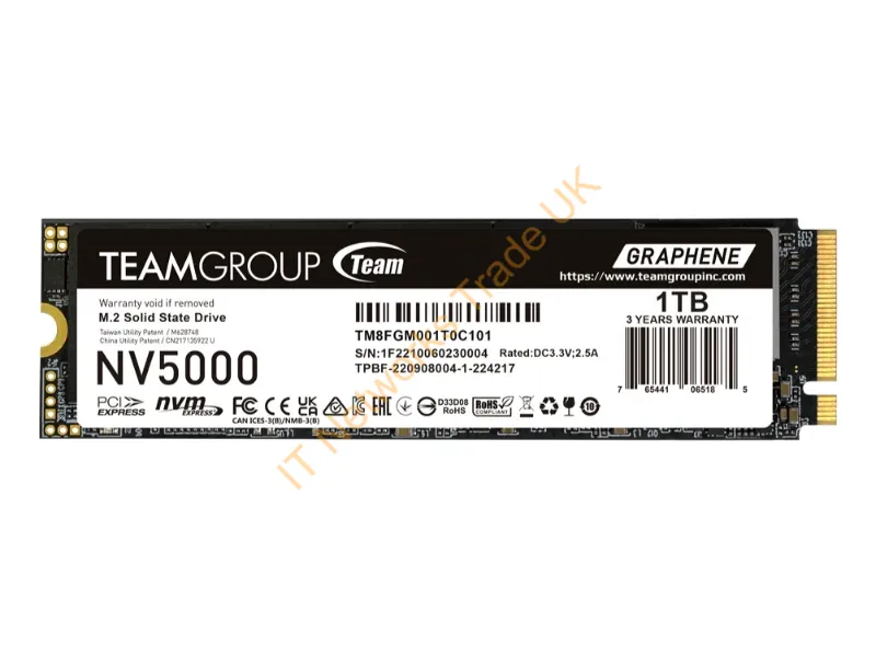 TM8FGM001T0C101 - Team Group Nv5000 1 Tb M.2 Pci Express 4.0 Nvme 3D Nand