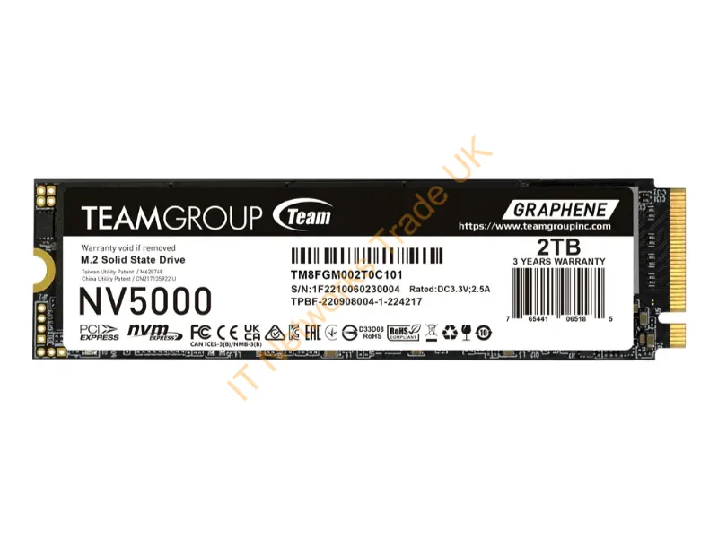 TM8FGM002T0C101 - Team Group Nv5000 2 Tb M.2 Pci Express 4.0 Nvme 3D Nand