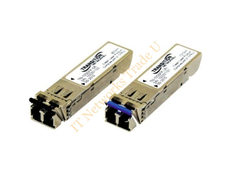 TN-10GSFP-LRB12 Transition 10Gbps 10GBase-BX Single-mode SFP+ 1330nm TX/1270nm RX SM (LC) 10km Transceiver Module