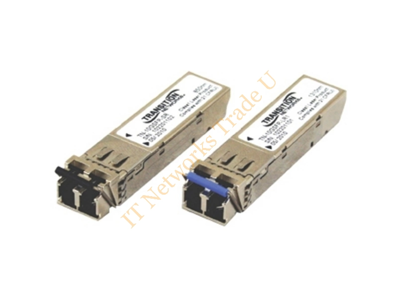 TN-10GSFP-LRB61 Transition 10Gbps 10GBase-BX Single-mode SFP+ 1270nm TX/1330nm RX SM (LC) 60km Transceiver Module