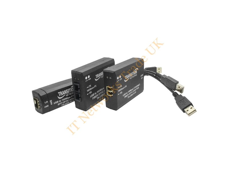 TN-USB3-SFP-01 Transition Networks Scorpion USB 3.0 to Ethernet 100/1000Base-X Open SFP Slot Gigabit Ethernet Network Adapter