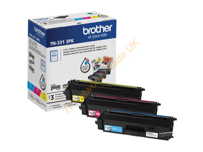 TN3313PK - Brother Tn-3313Pk Toner Cartridge 3 Pc(S) Original Cyan, Magenta, Yellow