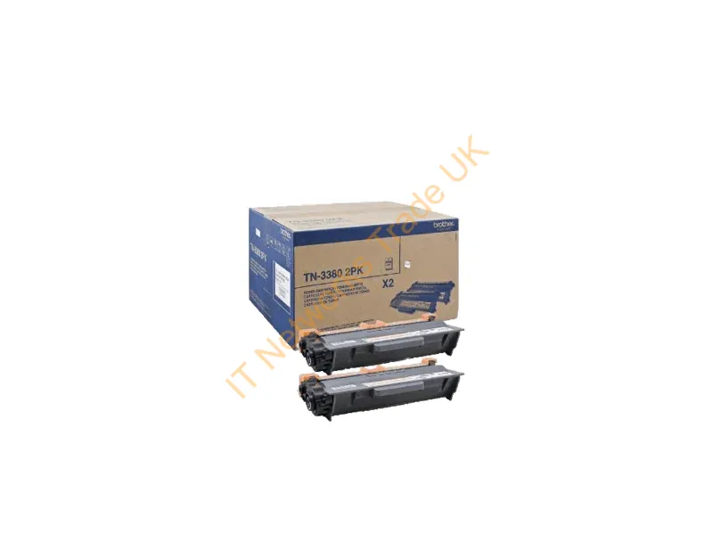 Brother TN-3380TWIN Toner black, 8K pages, Pack qty 2 Accessory