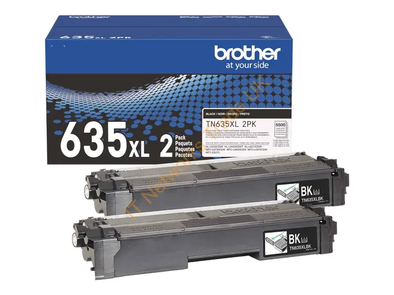 TN635XL2PK - Brother Tn-635Xl2Pk Toner Cartridge 2 Pc(S) Original Black